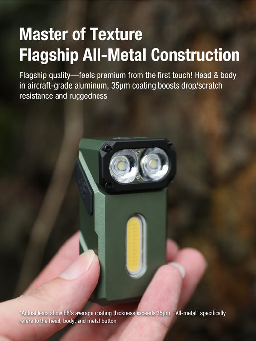 Klarus E8 EDC Flashlight - 1000LM - OD