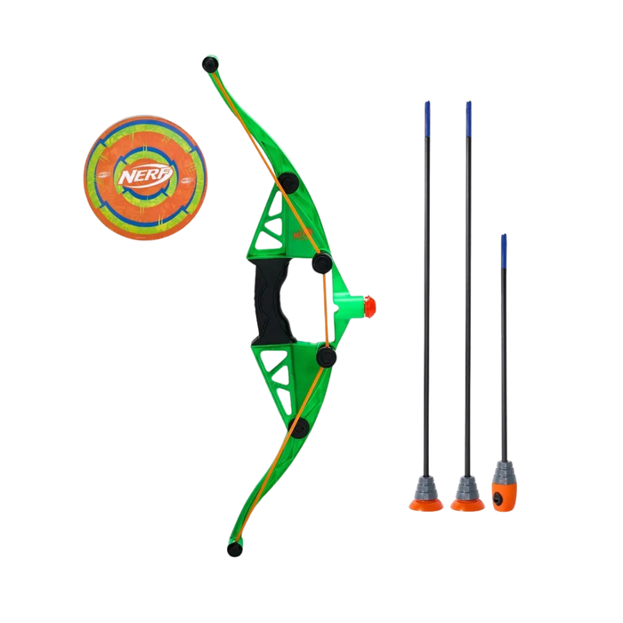 Nerf Power Bow & Arrow - 3 Arrows + Target