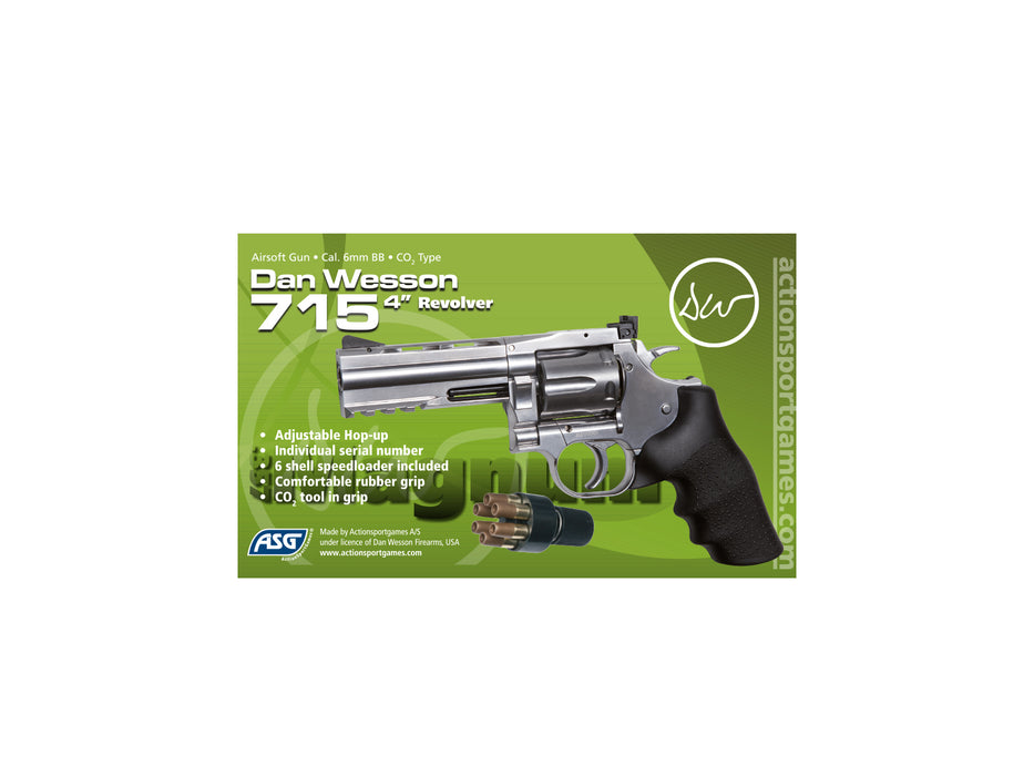 ASG Dan Wesson 715 4" Revolver - Silver