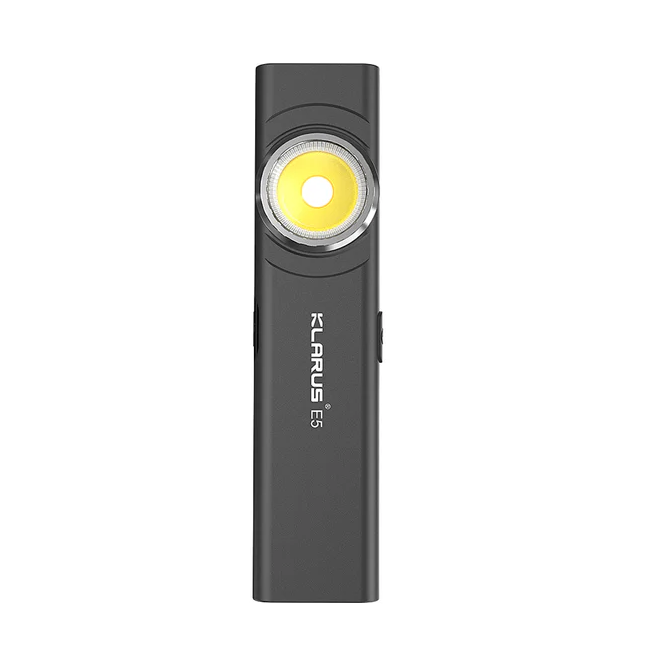 Klarus E5 Ultralight Magnetic Dual Flashlight - 600LM - Gunmetal Grey