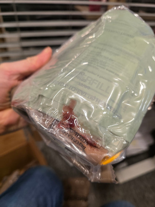 Box of Genuine U.S. Military Surplus MREs (Meal Ready-to-Eat) - Damaged