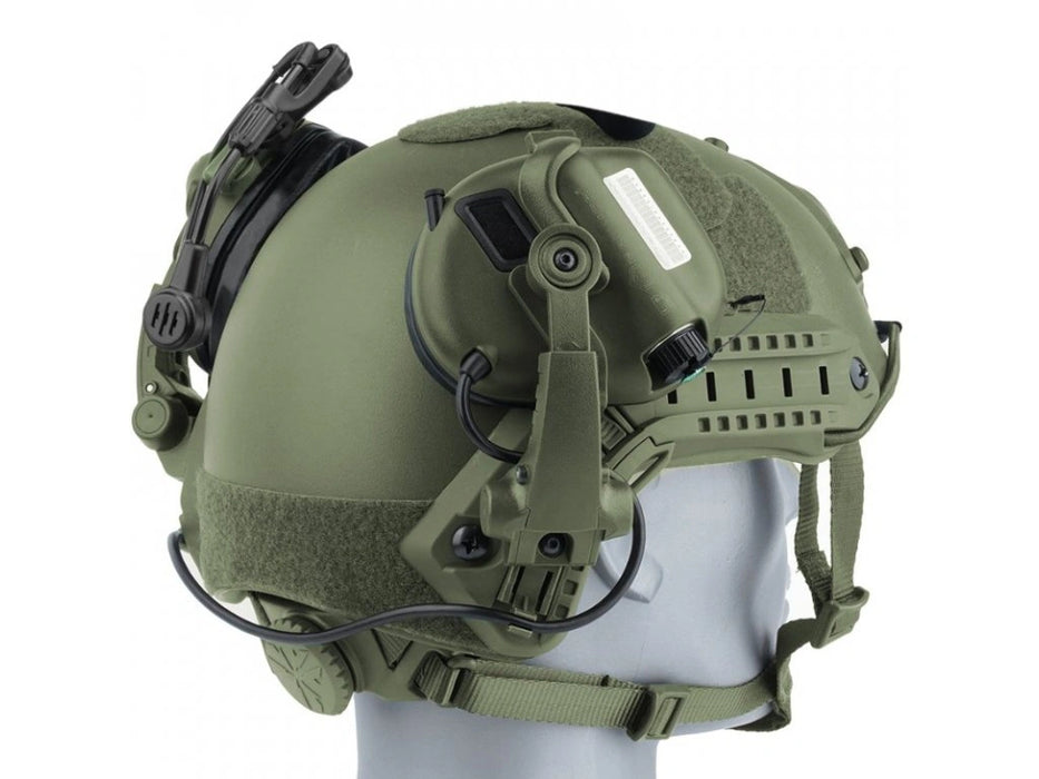 Earmor M32X Tactical Headset With ARC Helmet Adapters - Foliage Green