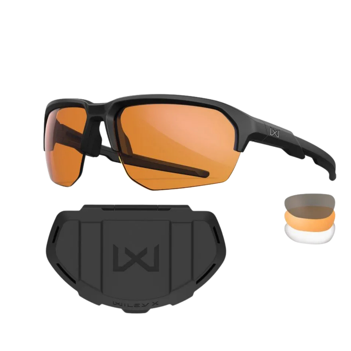 Wiley X WX JAKL Glasses Kit- 3 Lenses / Matte Black Frame