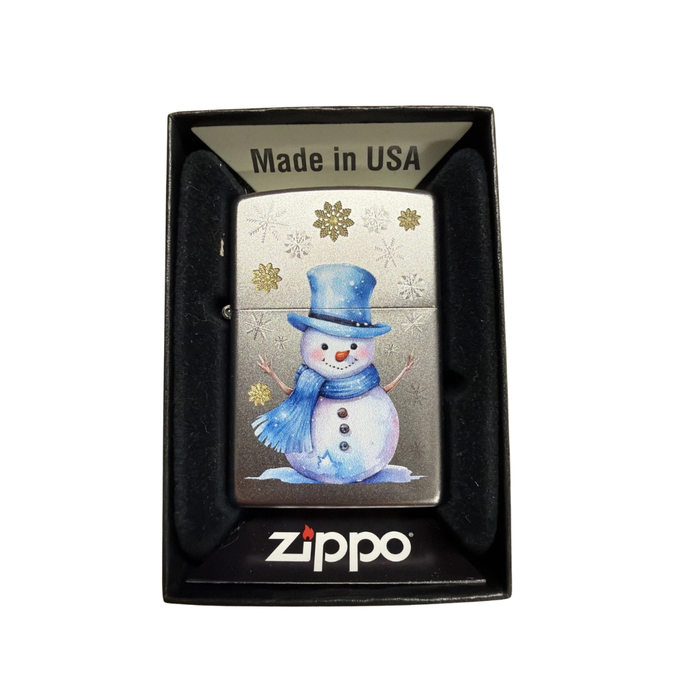 Zippo Snowman 2025 Satin Chrome Lighter - Limited Editon