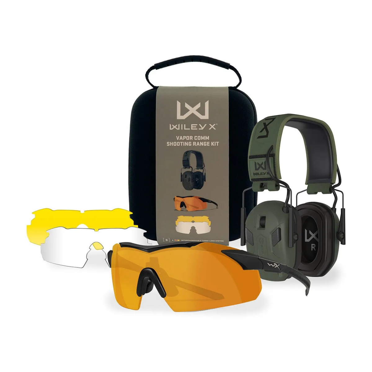 New Wiley X WX JAKL Glasses Kit- 3 Lenses / Matte Black Frame