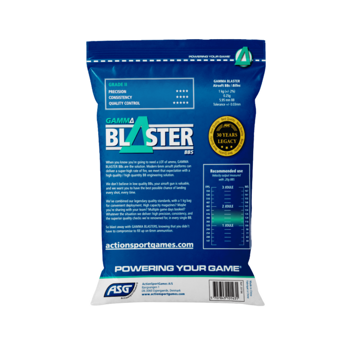 ASG Gamma Blaster 0.25g BB - 1kg Bag (4000 BBs)