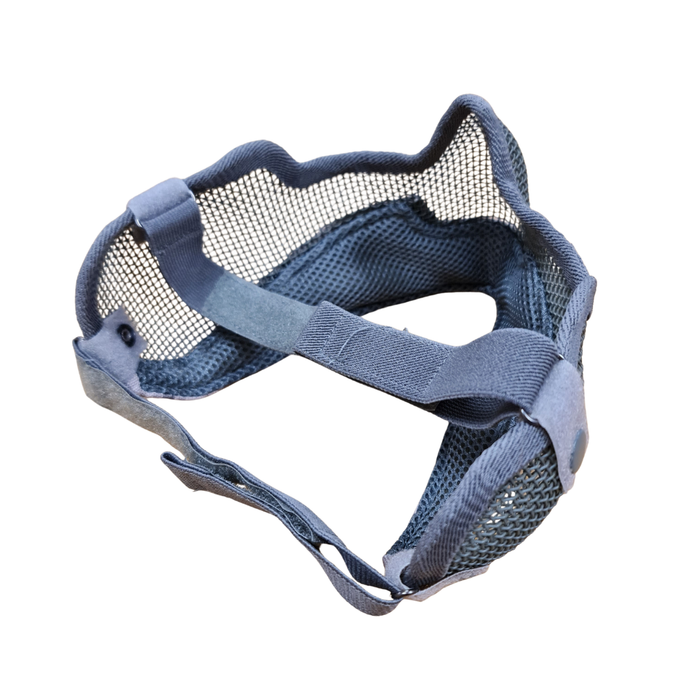 Osway Gear Mesh Half Face Mask With Cheek Pads & Ear Protection - Digital Grey