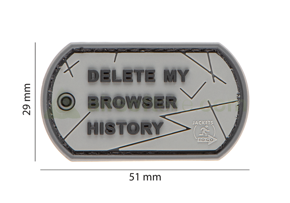 3D Rubber Browser History Dog Tag Velcro Patch