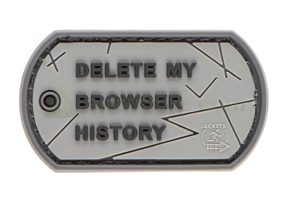 3D Rubber Browser History Dog Tag Velcro Patch