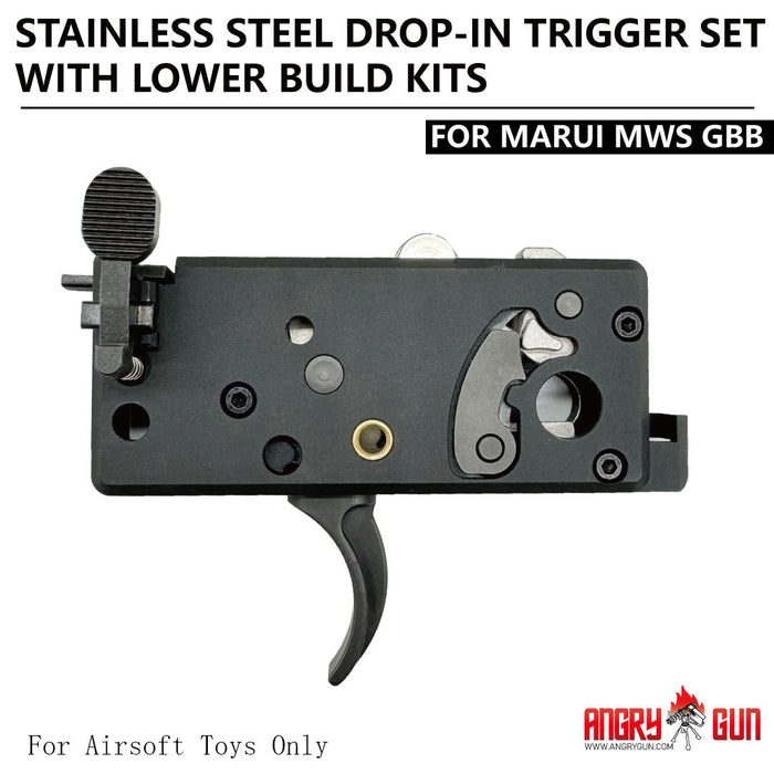 Angry Gun Stainless Drop-In Trigger Set for Marui MWS - G-Style SSA-E Version