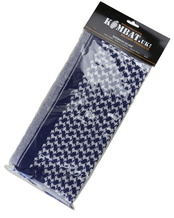 KombatUK Shemagh Arab Scrim Scarf (Blue & White)