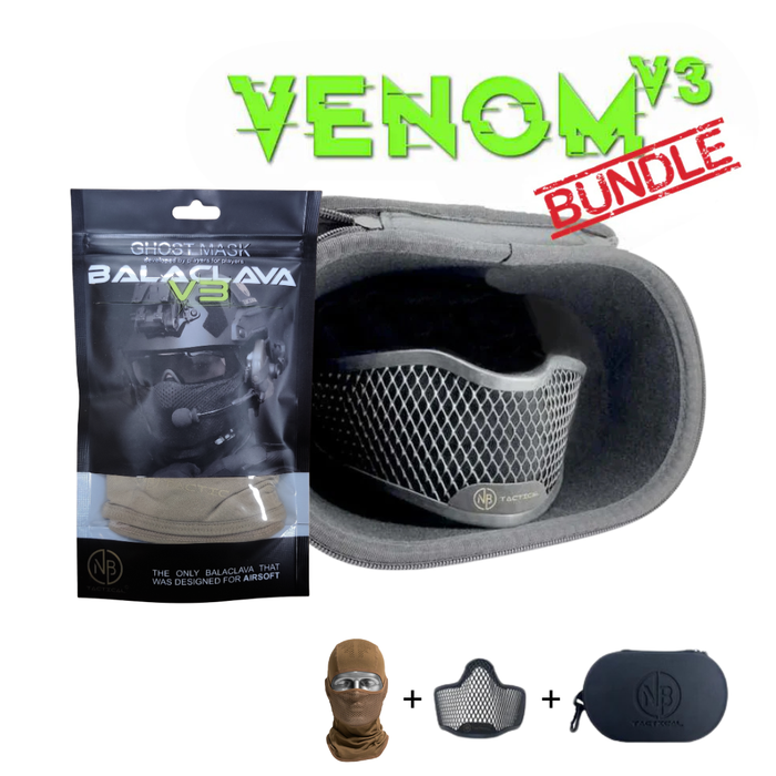 NB Tactical 3 in 1 Bundle - Balaclava + Ghost Mask + Case