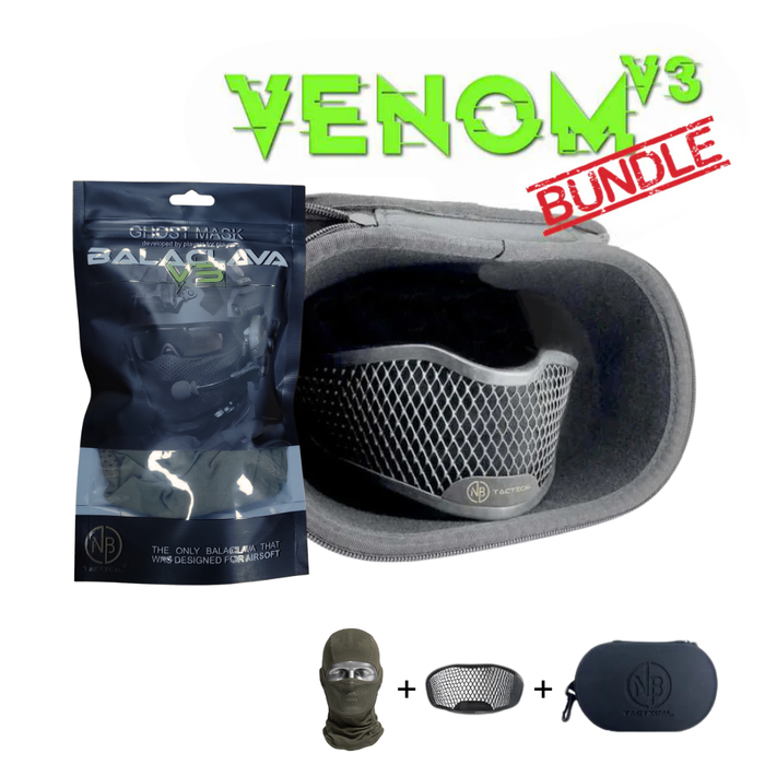 NB Tactical 3 in 1 Bundle - Balaclava + Ghost Mask + Case
