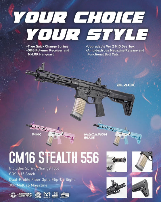 G&G CM16 Stealth 556 - Taffy Pink