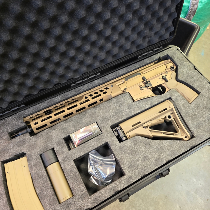 Salvo Precision MCX Hunter 13.1" UKSF Style GBBR & Case V3 - Suppressor & Tracer