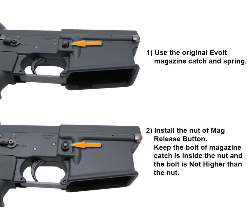 Wii Tech CNC Aluminium M Style Mag Release Button - Tokyo Marui EVOLT