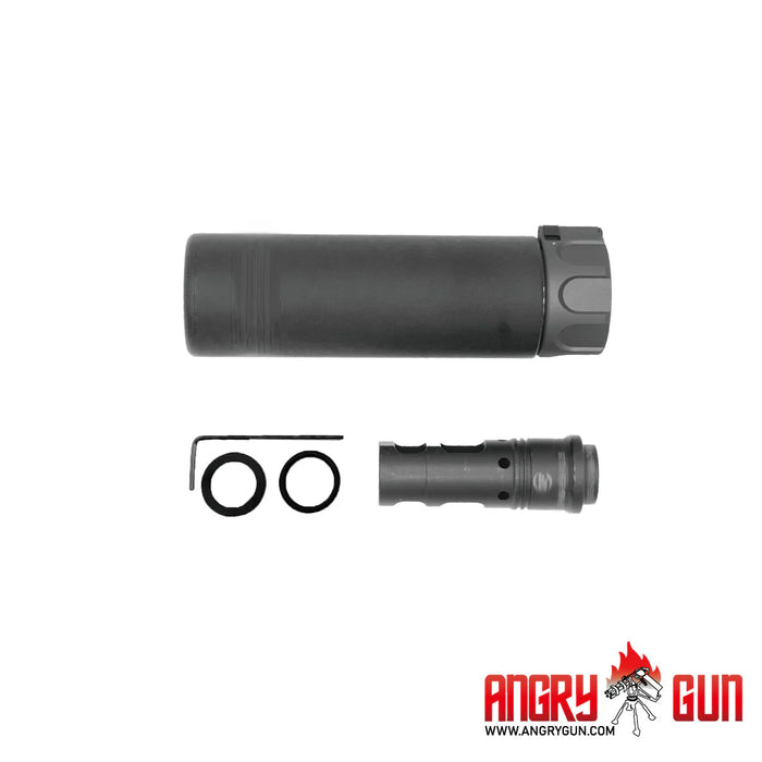 Angry Gun SOCOM 556 Mini Silencer with Acetech Tracer Unit - Black (2026 Edition)