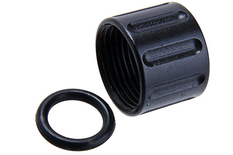5KU Vertical Knurling Threaded Protector - 14mm CCW - Black