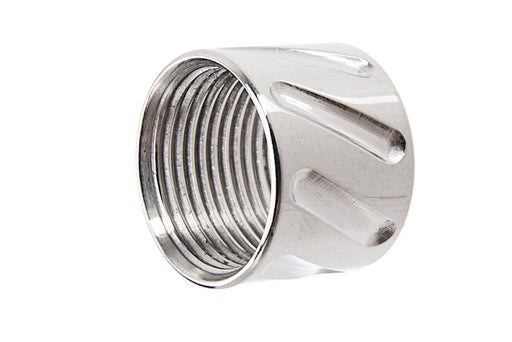 5KU Vertical Knurling Threaded Protector - 14mm CCW - Silver