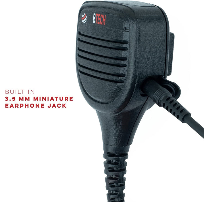 BTech QHM22 Speaker Mic/Intercom - Kenwood/Baofeng 2-Pin Connector
