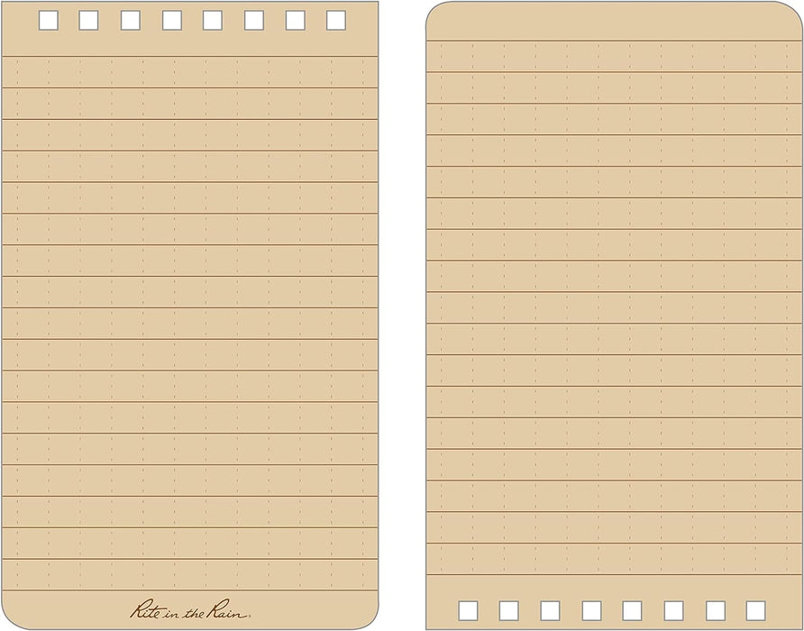 Rite in the Rain - Top Spiral All-Weather Notepad - Tan