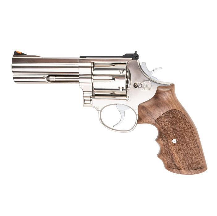 ARES 4" S&W 686 CO2 Revolver - Silver & Wooden Grip