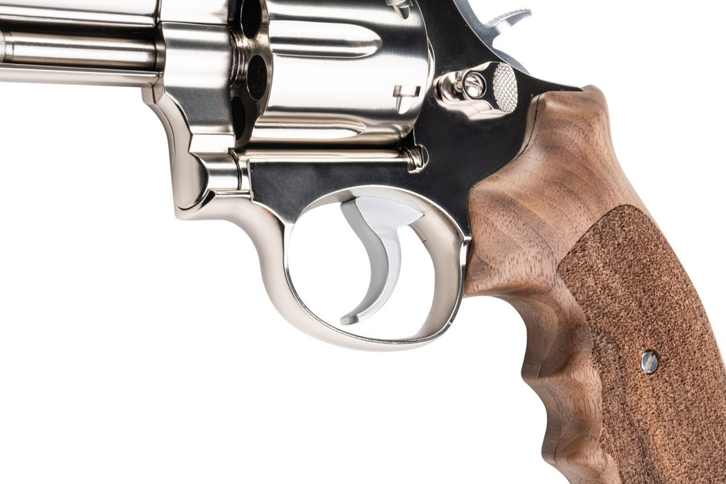 ARES 4" S&W 686 CO2 Revolver - Silver & Wooden Grip