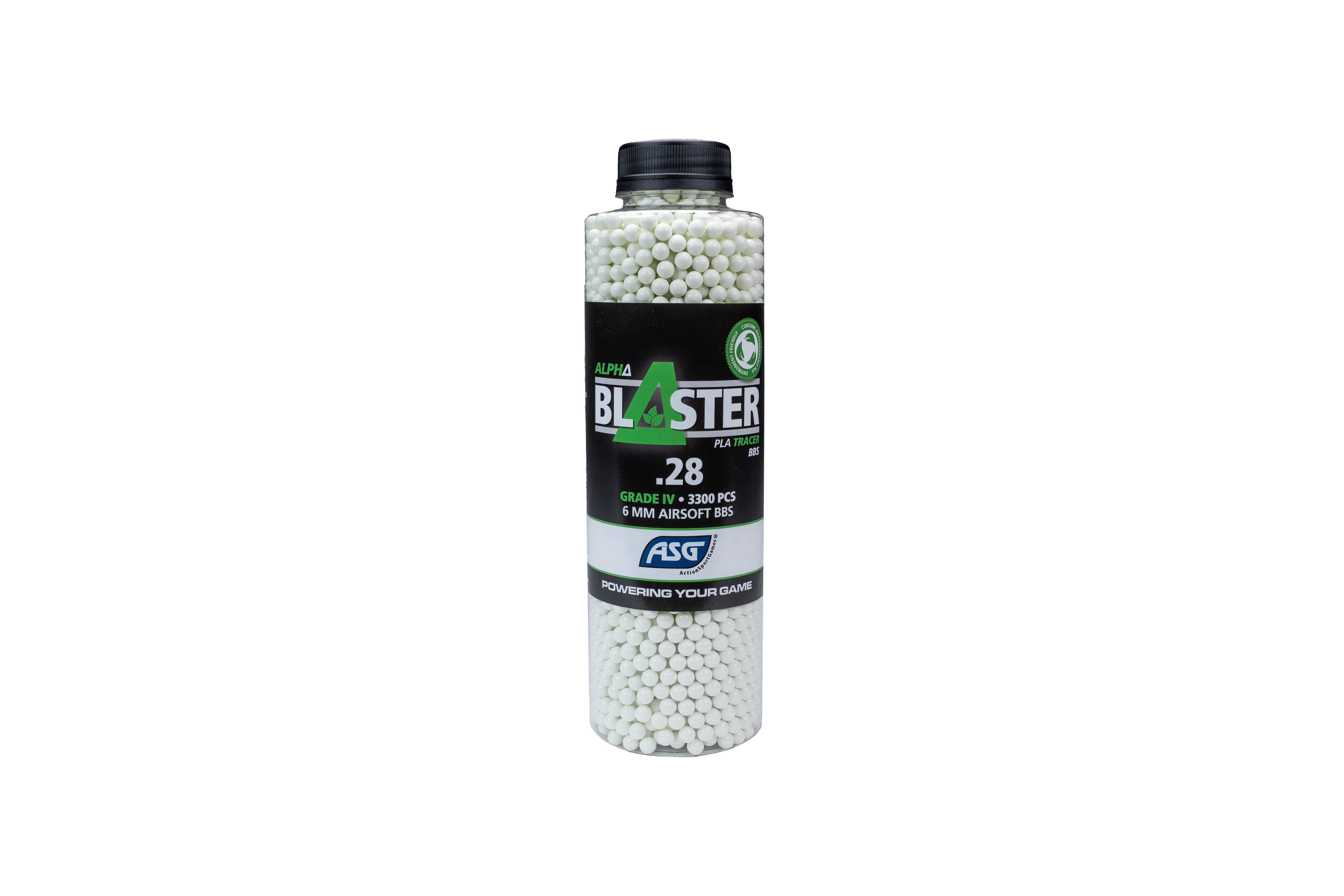 New ASG Alpha Blaster Bio Tracer 0.28g 3300 BBs in Bottle