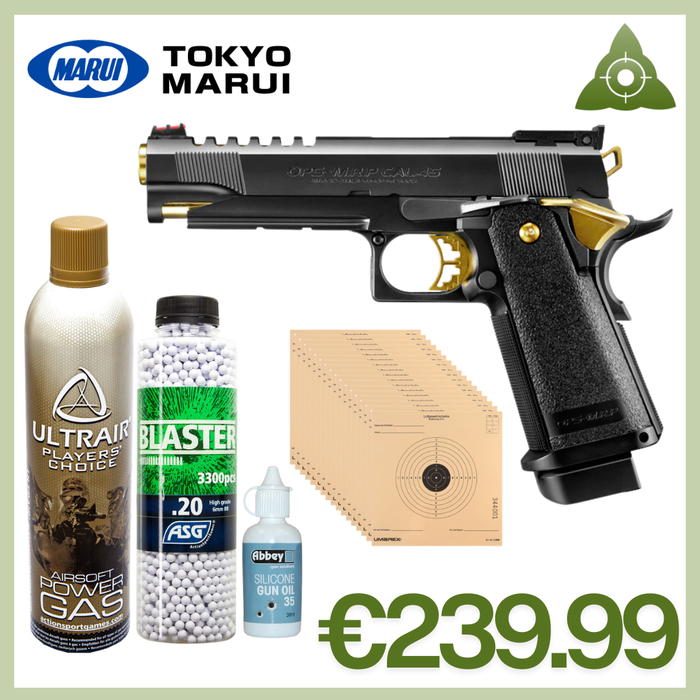 Tokyo Marui HI-CAPA 5.1 Gold Match - Pistol Bundle