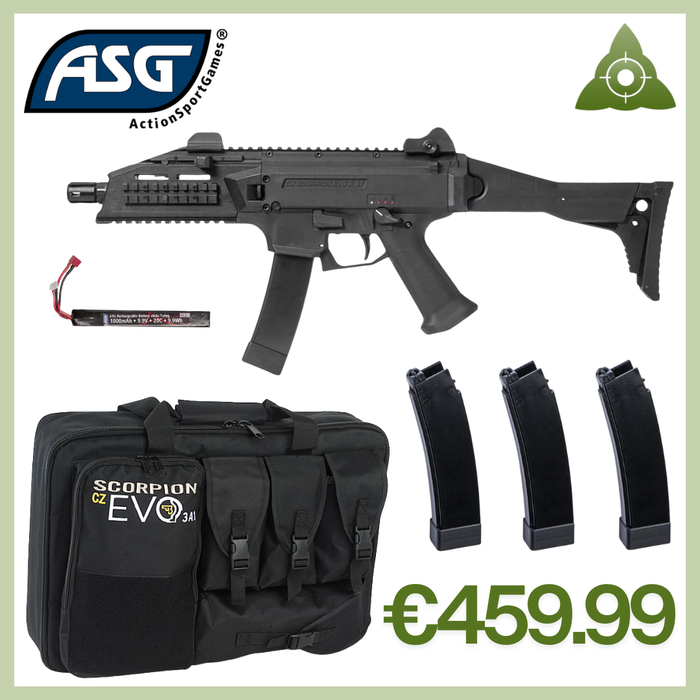 ASG CZ Scorpion EVO 3 - Bundle — AirsoftEire ASG CZ Scorpion EVO 3 - Bundle — AirsoftEire