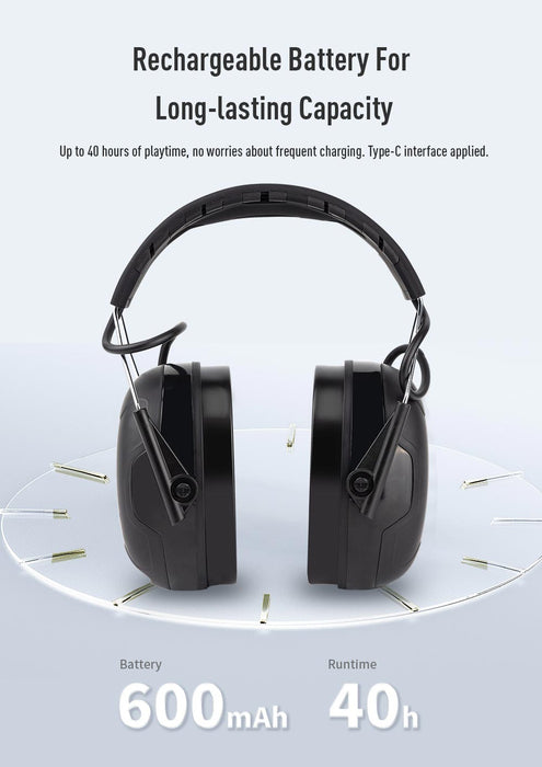 Earmor C30 Hearing Protector w/ Bluetooth 5.3 - Black