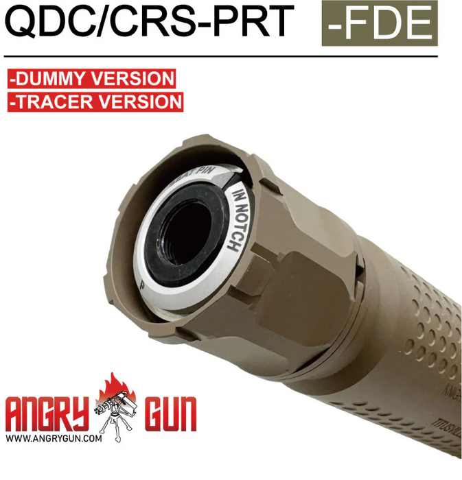 Angry Gun QDC/CRS-PRT Mock Suppressor & Flash Hider - FDE