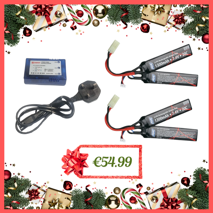 Vapex VTE600 Charger & x2 7.4V 1300mAh Li-Po Battery - Christmas Deal