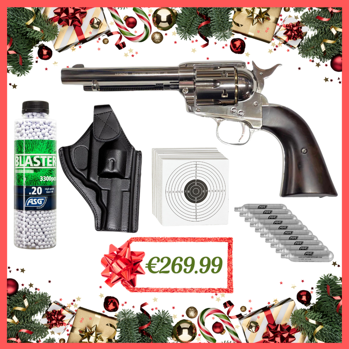 Umarex SAA .45 CO2 Metal Revolver - Christmas Bundle