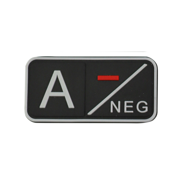 KombatUK Tactical Blood Type Patch - Black - A-