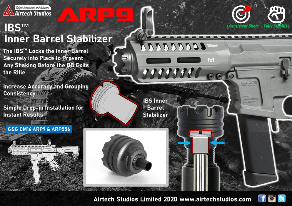 Airtech Studios IBS Inner Barrel Stabilizer - G&G ARP9/ARP556