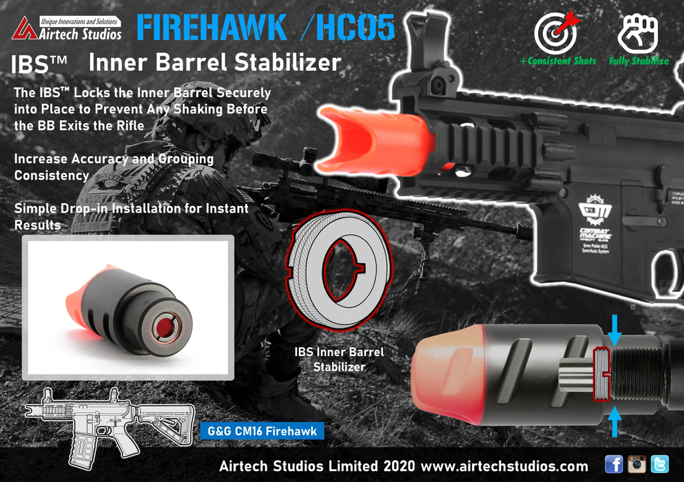 Airtech Studios IBS Inner Barrel Stabilizer - G&G Firehawk