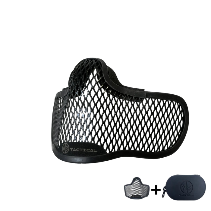 NB Tactical Prime Face Mesh Mask - Black w/Case