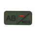 KombatUK Tactical Blood Type Patch - OD - AB-