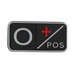 KombatUK Tactical Blood Type Patch - Black - O+