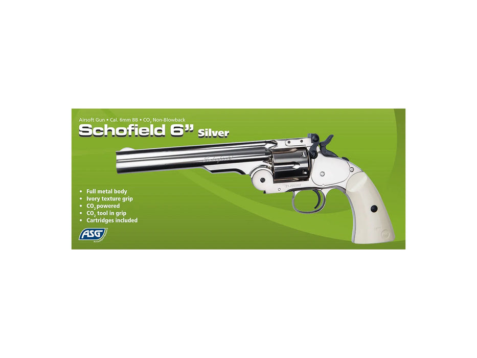 ASG 6" Schofield - Silver & Ivory Grip