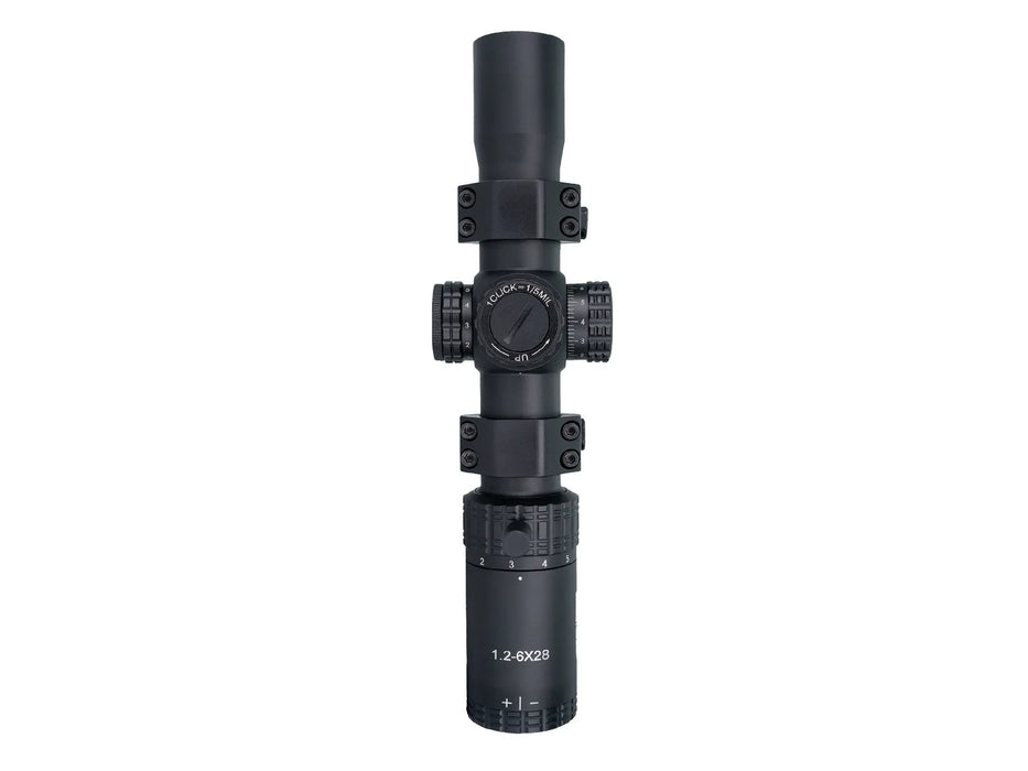 Strike Systems LMTS-02 1.2-6x28 Scope & Ring Set - Illuminated