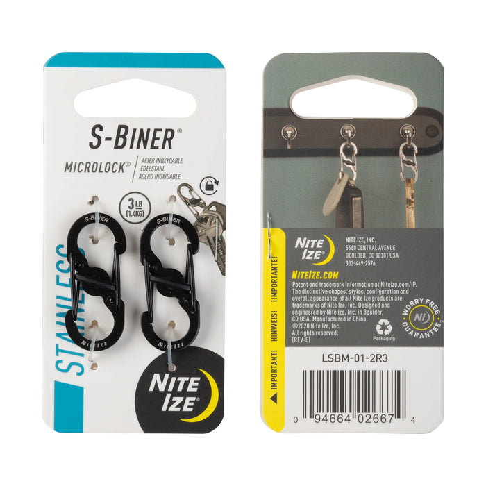 Nite Ize S-Biner - MicroLock - Black