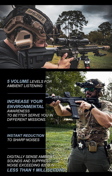 Earmor M32 Plus Communication & Hearing Protector - Tan