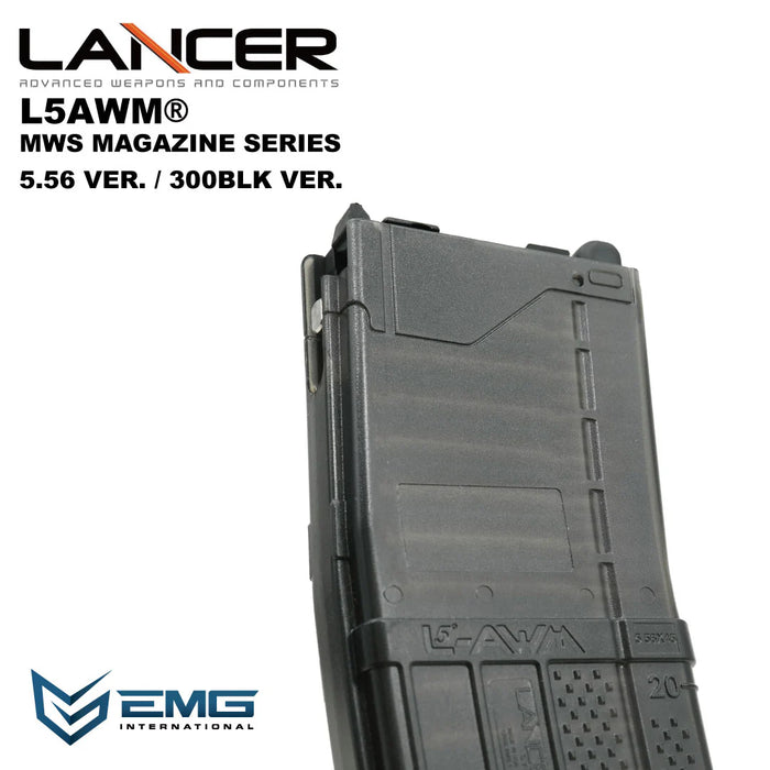 EMG Lancer Systems L5AWM 35rd Gas Magazine for MWS - 556 - Smoke