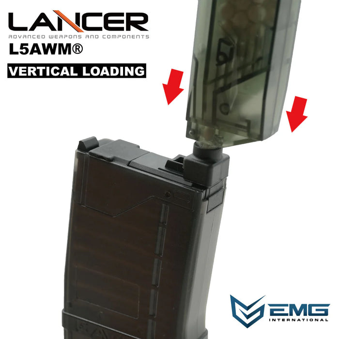 EMG Lancer Systems L5AWM 35rd Gas Magazine for MWS - 300BLK - Smoke