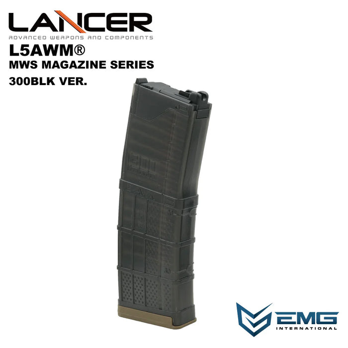 EMG Lancer Systems L5AWM 35rd Gas Magazine for MWS - 300BLK - Smoke