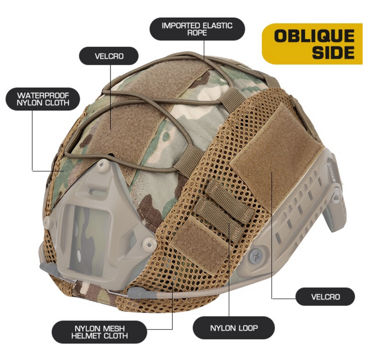 WoSport FAST Helmet Cover - Multicam Black