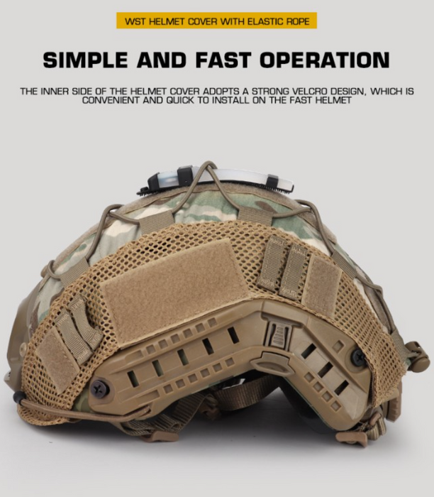 WoSport FAST Helmet Cover - Multicam