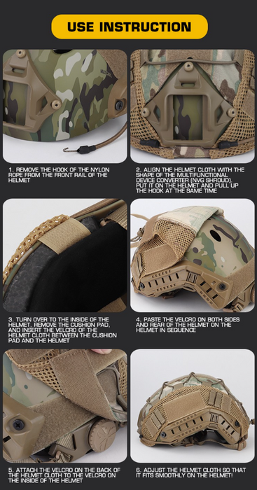 WoSport FAST Helmet Cover - Woodland